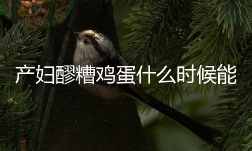 产妇醪糟鸡蛋什么时候能吃