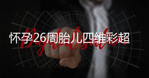 怀孕26周胎儿四维彩超是什么样的