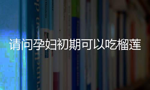 请问孕妇初期可以吃榴莲的吗？